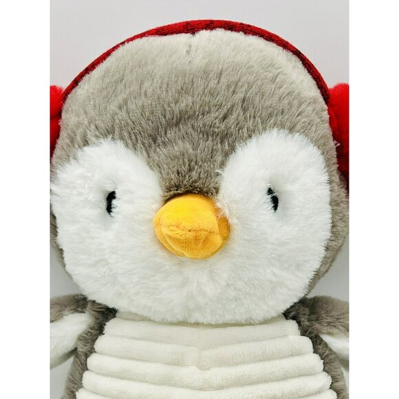 Spark Create Imagine Penguin Plush Gray Stuffed Animal Rattles Crinkle Wings - Picture 2 of 9